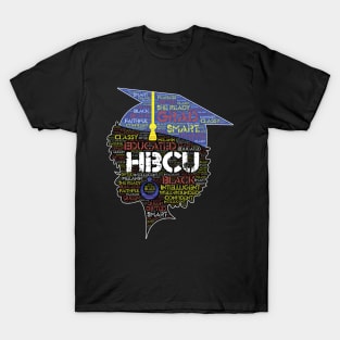 HBCU Grad Afro Word Art T-Shirt